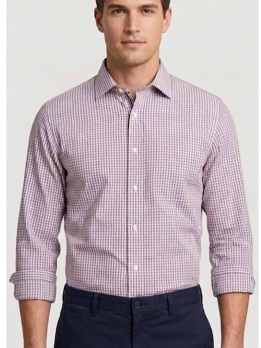[NWT] Tommy Hilfiger Men’s Dress Shirt 17.5 x 34/35 XL Gingham Button Down